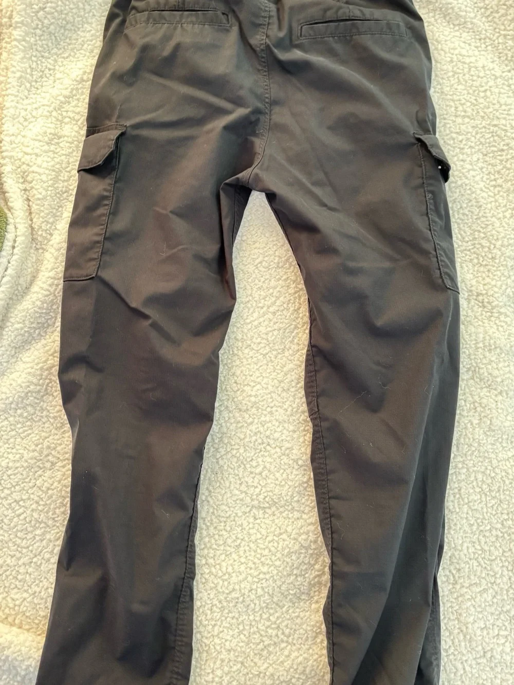 H&M Men's Dark Gray Cargo Pants with Drawstring Waist